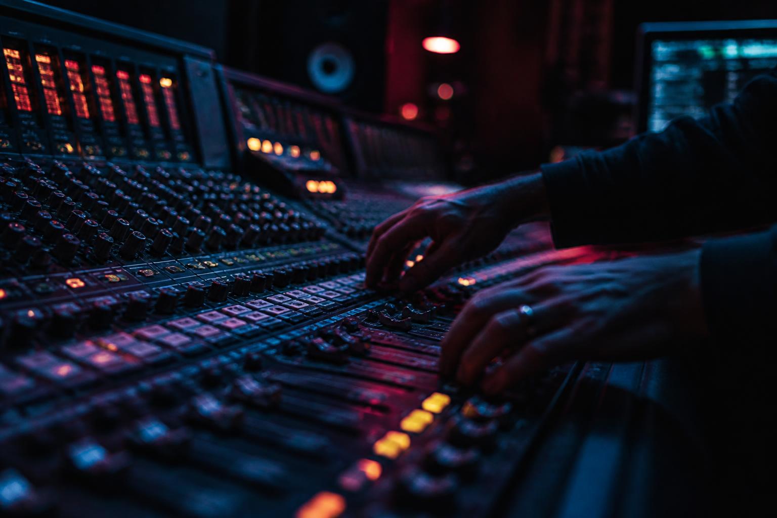 Studio mixing console